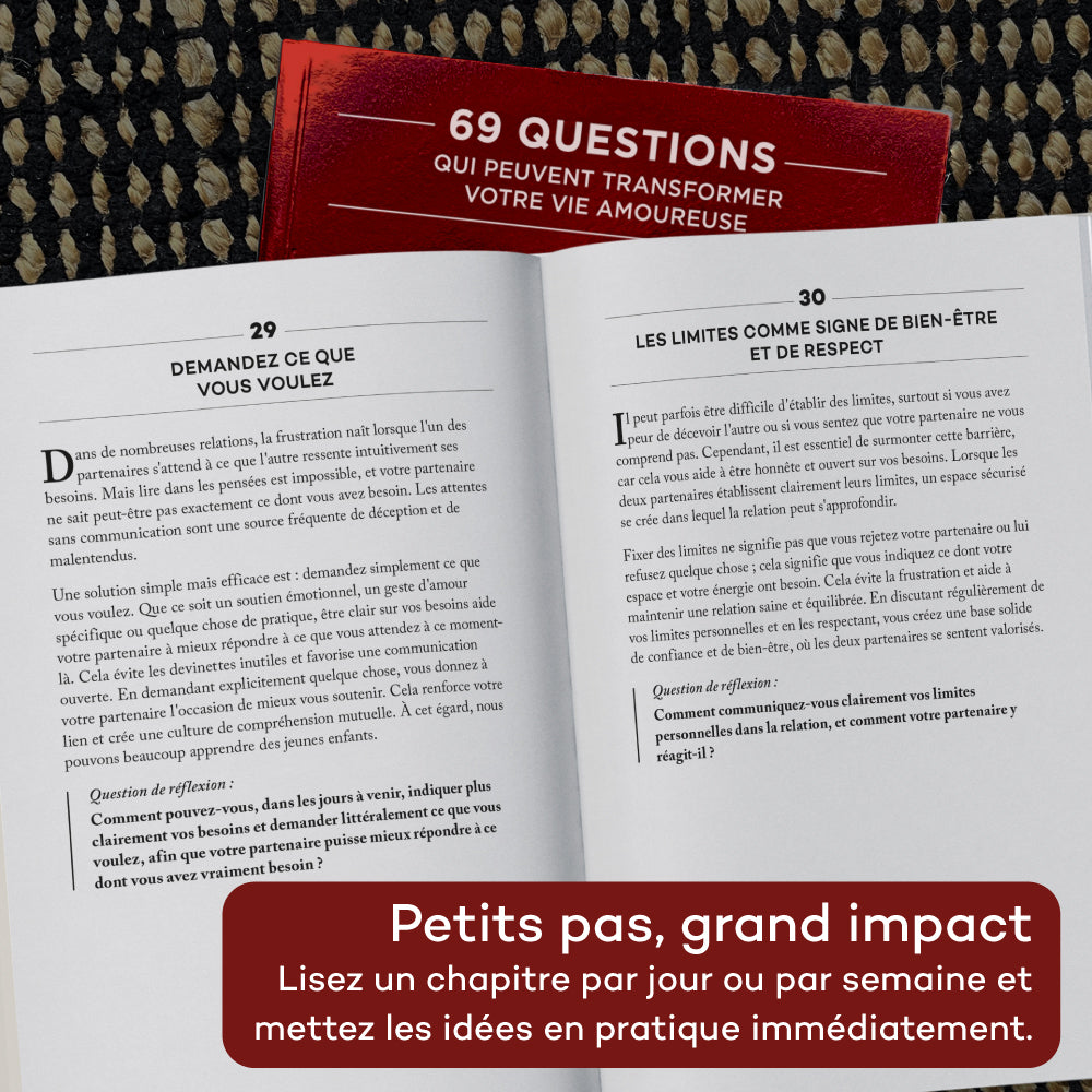 Livre : 69 questions qui peuvent transformer votre vie amoureuse